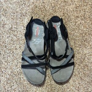 Merrell Black and Gray Adventure Sandals
